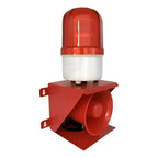 Sirena Alarma Comunitaria Baliza 220v Roja Led + 2 Controles Rojo