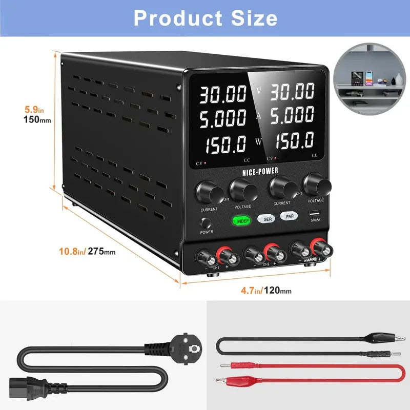 Fuente Poder Laboratorio Regulable Variable 0-60v 0-10a 300w