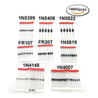 Kit Surtido Diodos Rectificador Profesional 100 Piezas