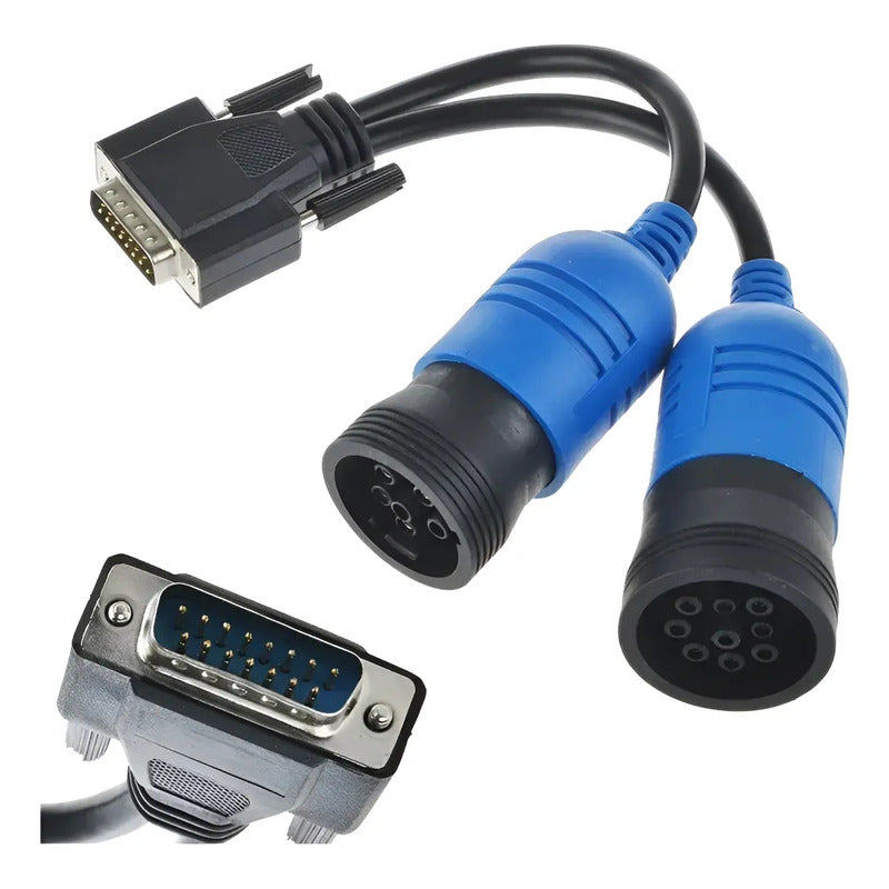 Adaptador Obdii 15 Pin A 6 Y 9 Pines J1939 J1708 Para Nexiq