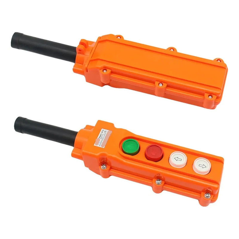Botonera Switch Colgante Puente Grua 4 Botones Pulsador Cob-61a Naranja