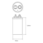 Condensador Capacitor Electrolítico Motor 80uf Cbb65 450v Ac