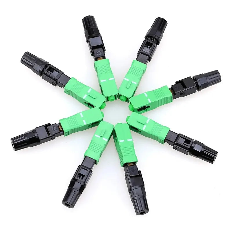 10 X Conectores Rápidos Sc/apc Fibra Óptica Ftth 10 Unidades