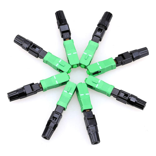 10 X Conectores Rápidos Sc/apc Fibra Óptica Ftth 10 Unidades