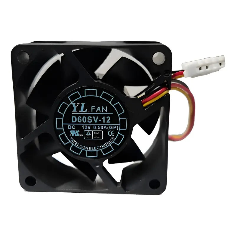 Ventilador Fan Cooler D60sv-12 12v 60x25mm 6cm 6025 3 Cables Negro