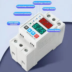 Protector Alto Bajo Voltaje Corriente Ajustable 63a 220v Din