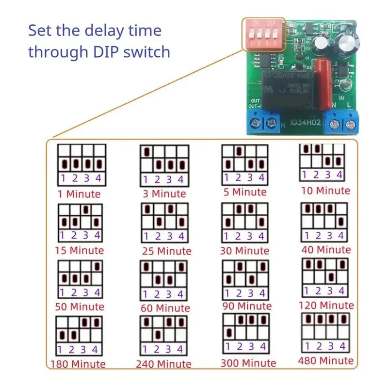 Relay Temporizador De Retardo A Desconexion Ac 110-220v