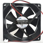Ventilador Fan Cooler Tx9225m12s 92x25mm 12v 2 Pines 9225 Negro