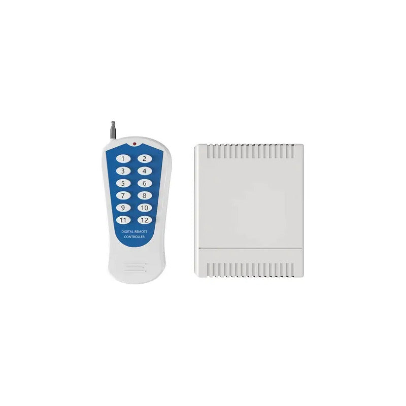 Modulo Interruptor Rf Control Remoto Relé 12v 12 Canales Blanco