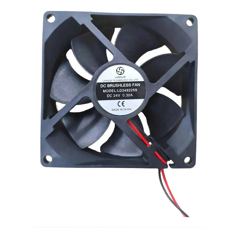 Ventilador Fan 92x25 Mm Ld249225s 24v 0.30a 2cables Negro