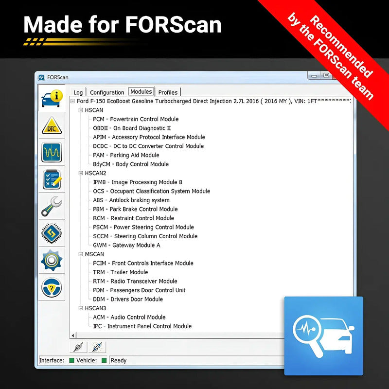 Escaner De Auto Adaptador Obdlink Ex Forscan Obd2 Usb Obdii