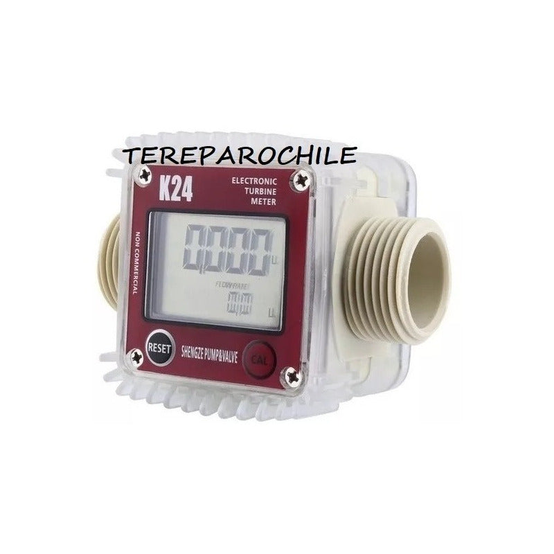 Medidor Lcd Digital Flujo Turbina Combustible K24 Liquidos