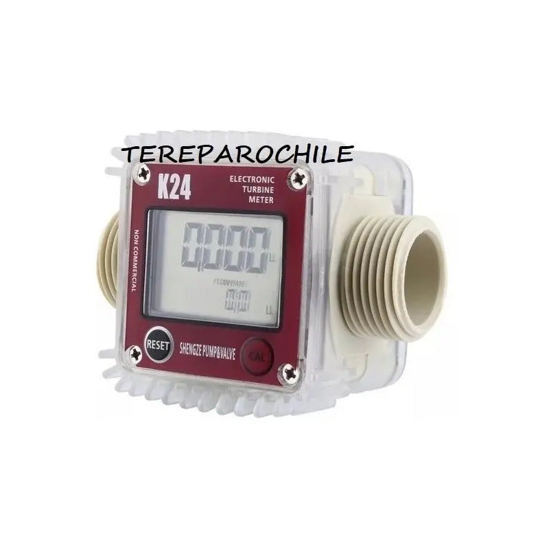 Medidor Lcd Digital Flujo Turbina Combustible K24 Liquidos