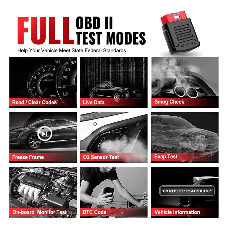 Escaner Automotriz Thinkcar Mucar Bt200 Multimarca Obdii Obd