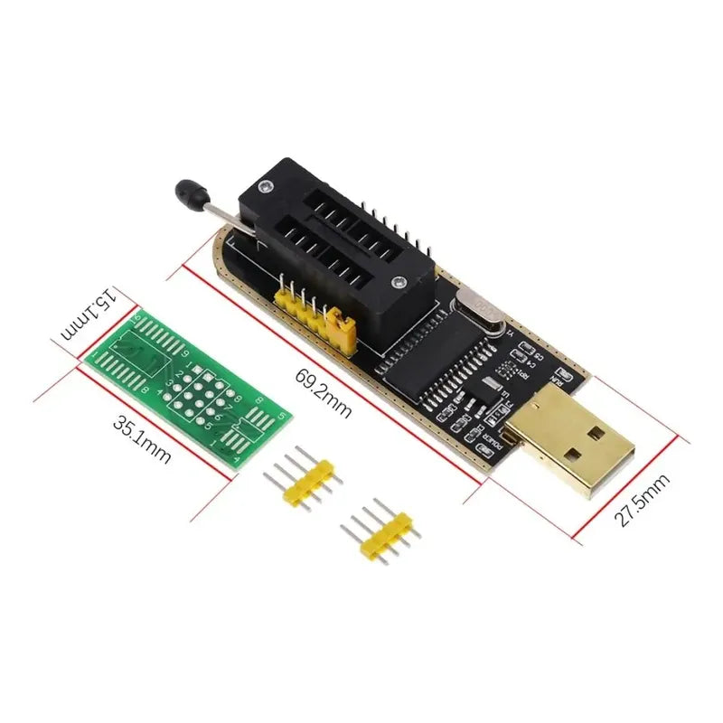 Ch341a Programador Usb Clip Pinza Dip-8 Ch341 Bios 24 25