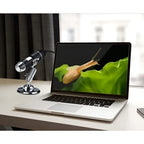 Microscopio Digital Usb 1600x Pc Notebook Celular Tab 8 Leds Negro