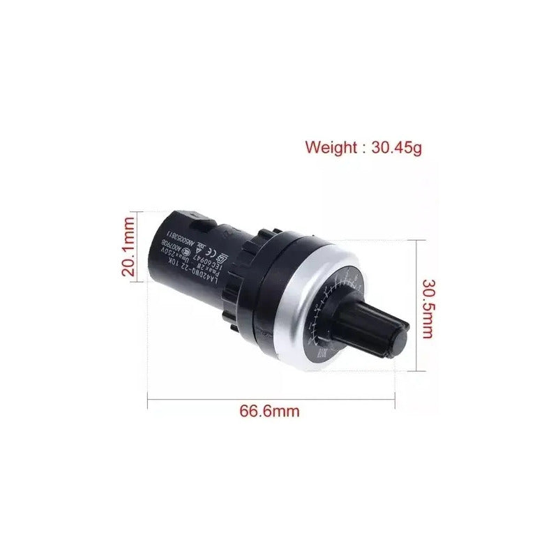 Potenciómetro Precisión La42dwq-22 10k Ohm 2w - 22mm Vsd Vfd
