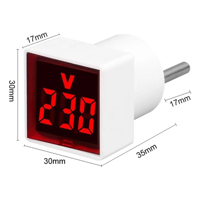 Voltímetro Medidor Tester Red Eléctrica Lcd 220v Enchufe