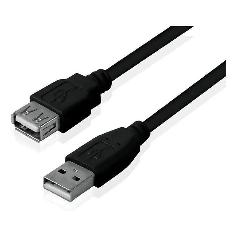 Cable Extension Usb 2.0 A/b Macho Hembra 1,5 Metros Negro