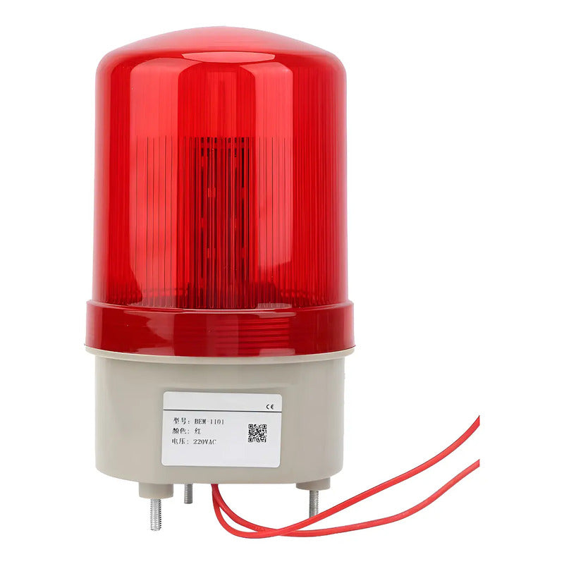 Baliza Led 220v Para Alarma Control De Acceso Y Seguridad Rojo