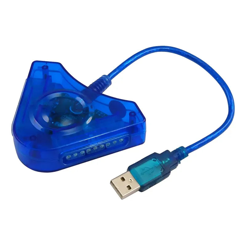 Adaptador Mando Para Playstation 2 Ps2 Joystick Usb A Pc Ps3 Azul