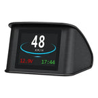 Velocímetro Obd2 Obdii Medidor Digital Inteligente Pantalla Temperatura Hora Consumo De Combustible Hud P10 Negro
