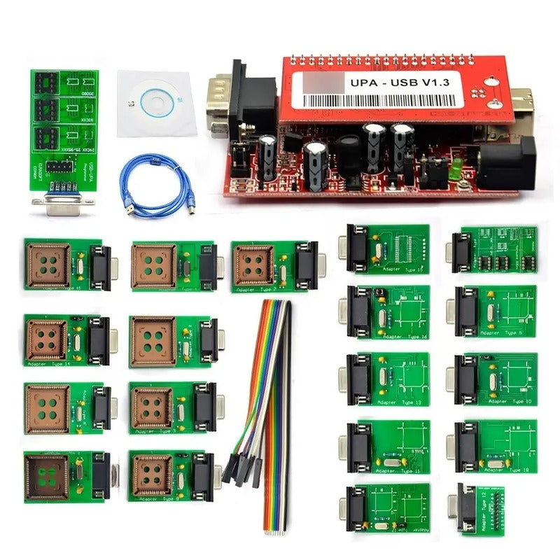 Programador Upa Ecu Bsi Bcu Airbag Inmo + Kit 20 Adaptadores