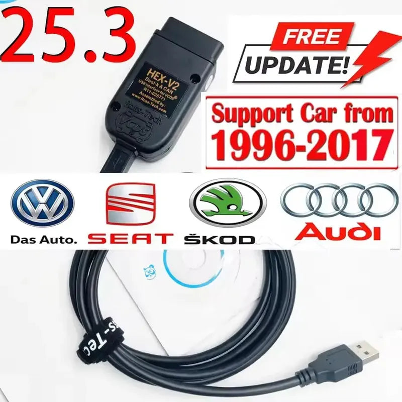 Scanner Vagcom Hex-v2 Vcds V 25 Escaner Para Audi Volkswagen