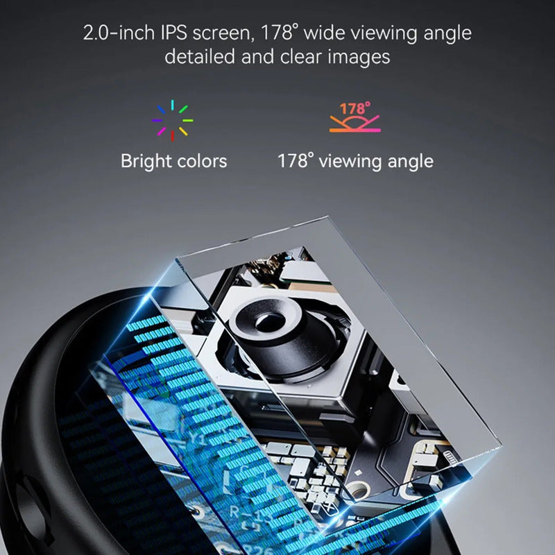 Microscopio Digital Portatil Camara Luz Led Pantalla Usb Negro Y Naranja