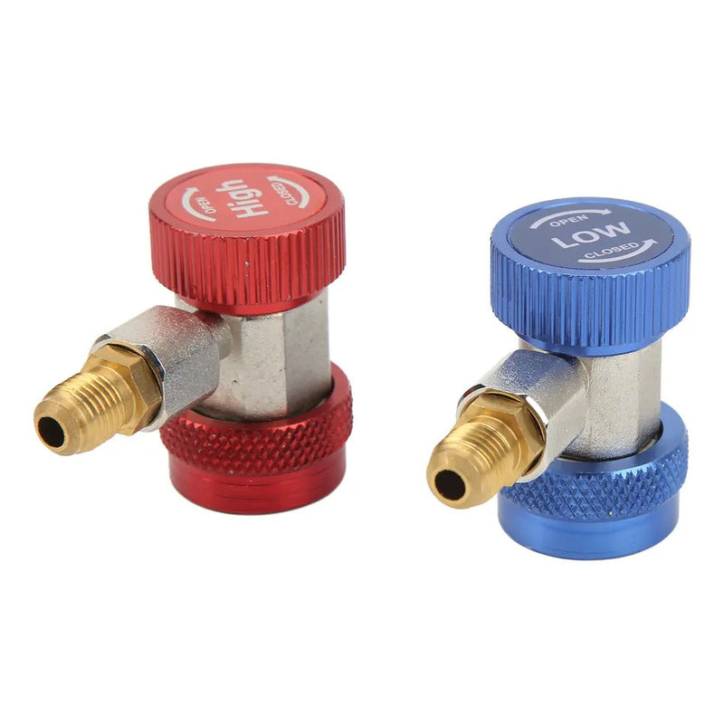 Llaves Acople Rápido Conector De Gas R134a Alta Baja Presion