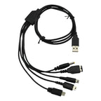 Cable De Carga Usb 5 En 1 Para Consolas Portatiles