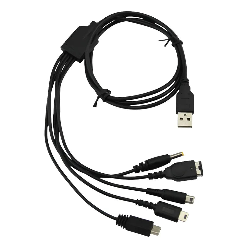 Cable De Carga Usb 5 En 1 Para Consolas Portatiles
