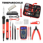Kit Estuche Soldador Cautin Tester Pinzas Desatornillador