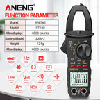 Aneng St180 4000 Recuentos Digital Pinza Medidor Multímetro