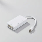 Adaptador Mini Displayport Thunderbolt A Hdmi Vga Dvi 16cm Blanco Tereparochile