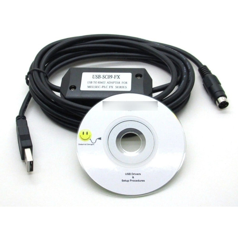 Cable Usb Rs422 Plc Melsec Mitsubishi Fx Series Usb-sc09-fx