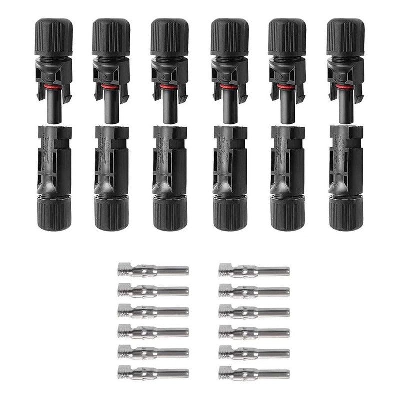 10 X Conectores Mc4 Macho Hembra Panel Solar Fotovoltaico Negro