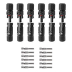 10 X Conectores Mc4 Macho Hembra Panel Solar Fotovoltaico Negro