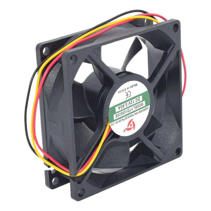 Cooler Ventilador Fan Cooler Ytd128025b 12v 8cm 8025 3 Pines