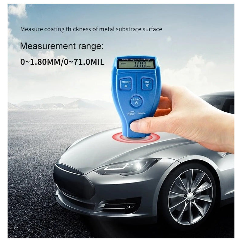 Medidor Espesor Recubrimiento Pintura Barniz Lcd Azul