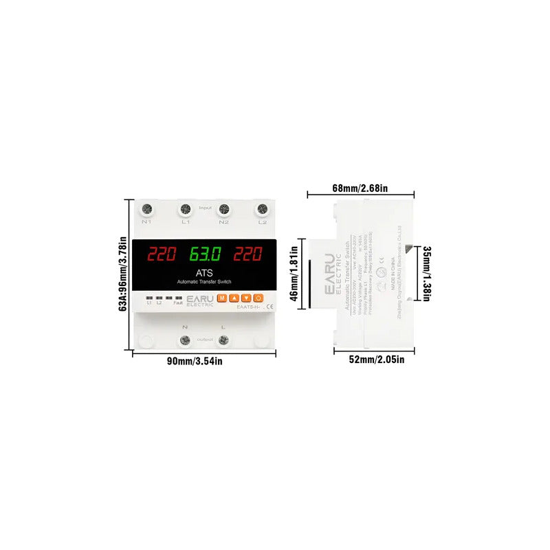 Ats Protector Voltaje Ajustable 220v 100a Auto Transferencia