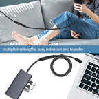Cable Extension Usb-c 3.1 Gen2 10gbps Pd 100w 4k 60hz 2m Negro