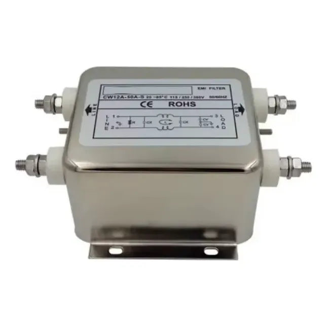 Filtro De Línea Emi Eliminador De Ruido 220v 50a Cw12a-50a-s