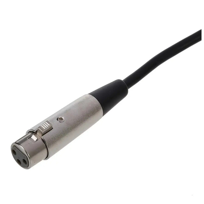Cable Xlr Dmx Usb Hembra 3mt Studio Link Microfono Canon Negro