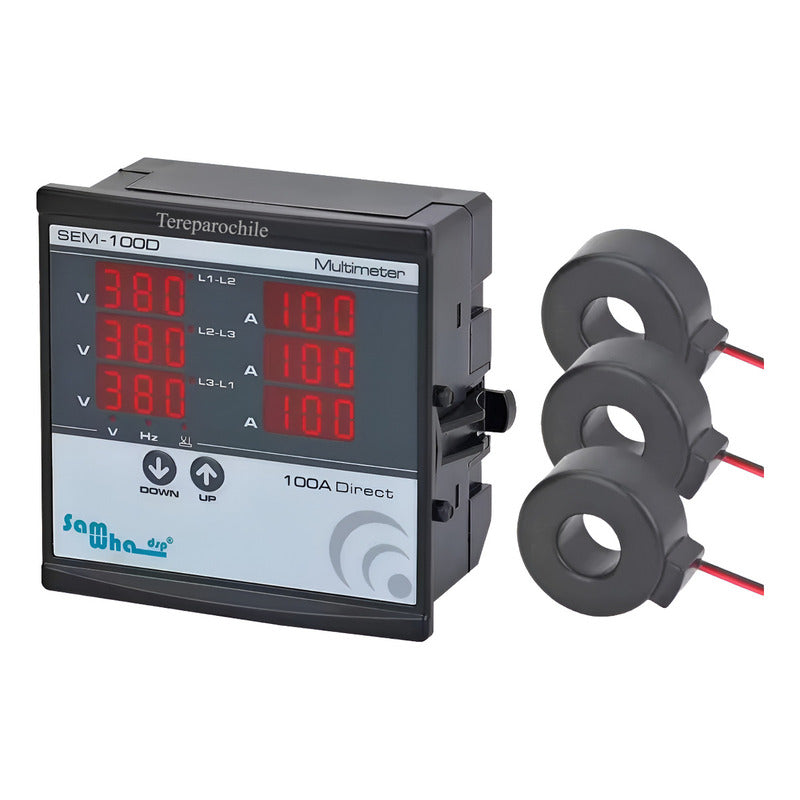 Analizador De Red Medidor Voltaje Amperaje Trifasico 100a