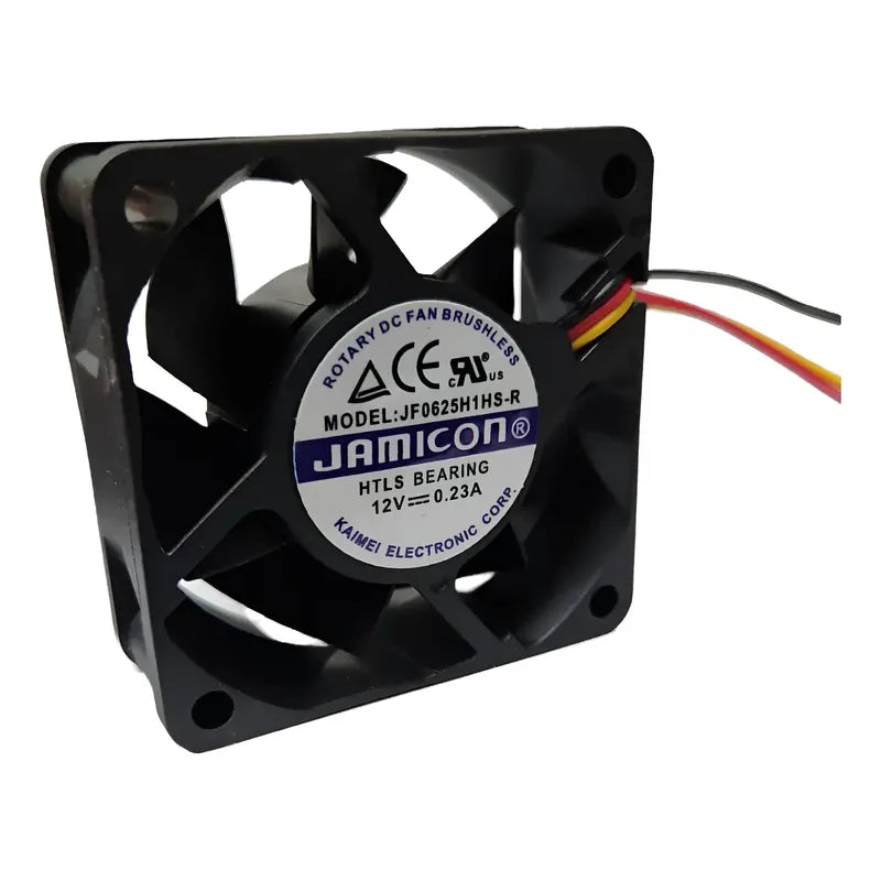 Ventilador Fan Cooler Jf0625h1hs-r 60x25mm 6025 6cm 3 Pines Negro