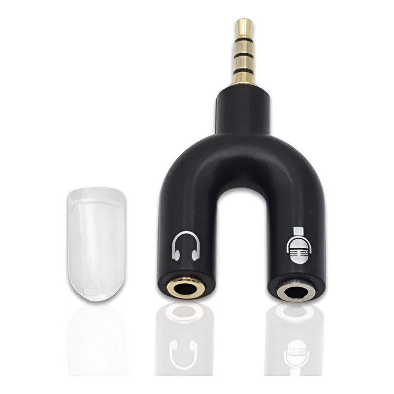 Adaptador 3.5mm Audio Macho Microfono Audifono Hembra Pololo