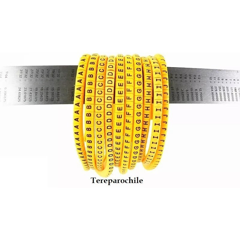 500 Marcadores Letras Identificador Cable Electricidad Red