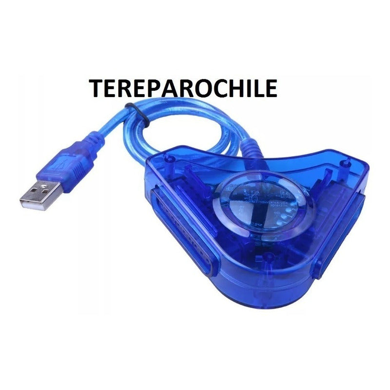 Adaptador Mando Para Playstation 2 Ps2 Joystick Usb A Pc Ps3 Azul