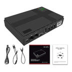 Mini Ups Portatil Dc Router Modem Usb 5v 9v 12v Poe 10400mah